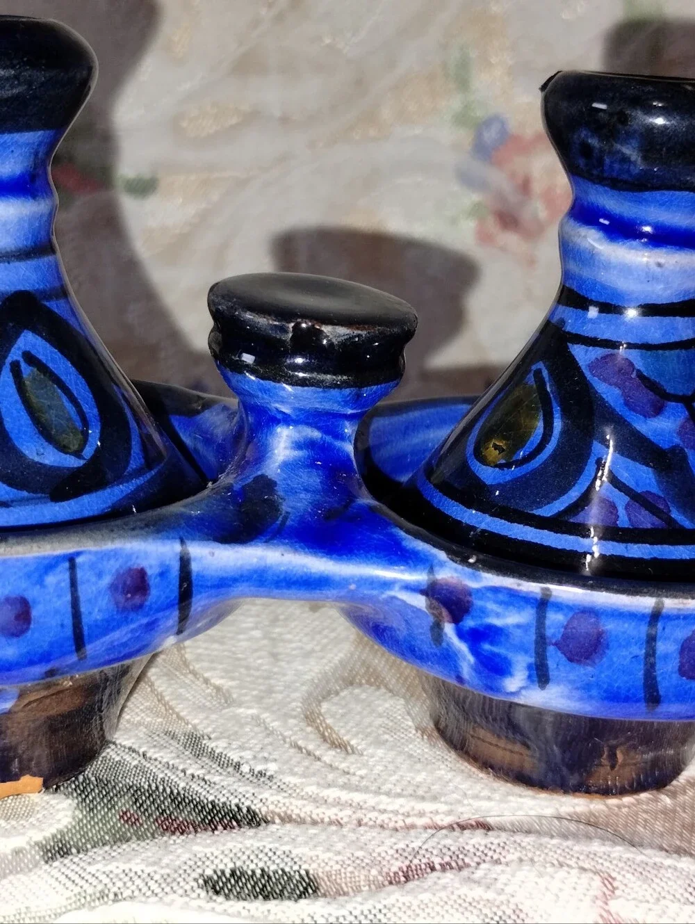 Moroccan  Ceramic Salt, Pepper , Spice Holder -
